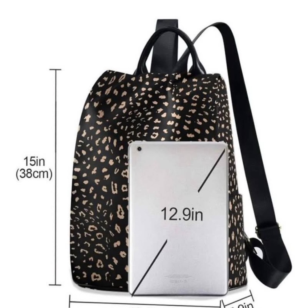 Chic Leopard Print Women's Backpack - image 1
